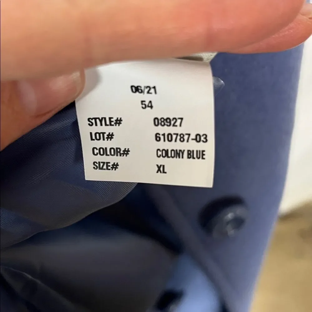 NWT Larry Levine Wool Blend Colony Blue Pea Coat